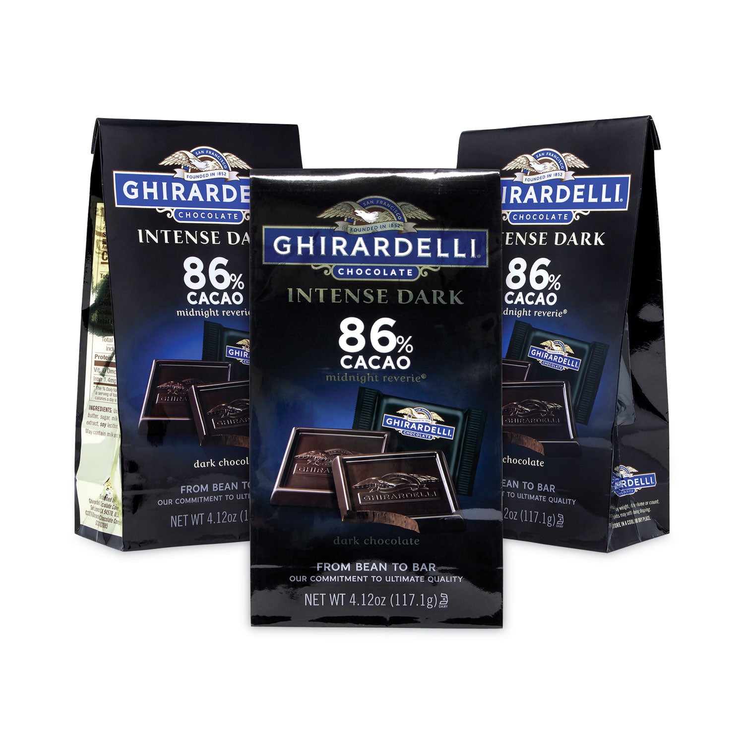 Ghirardelli® Intense Dark Midnight Reverie 86% Cacao Singles Bag, 4.12 oz Packs, 3 Count