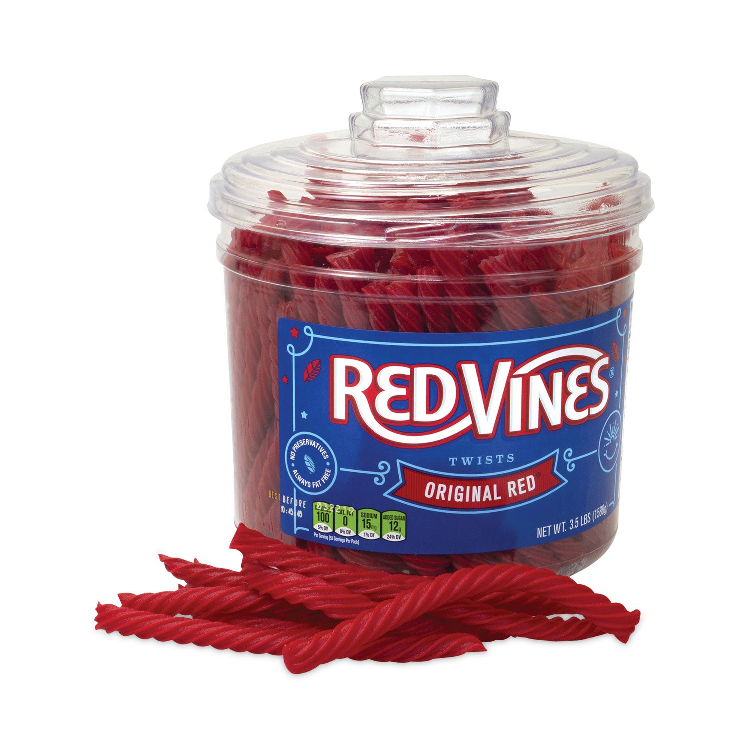 Original Red Twists, 3.5 lb Tub