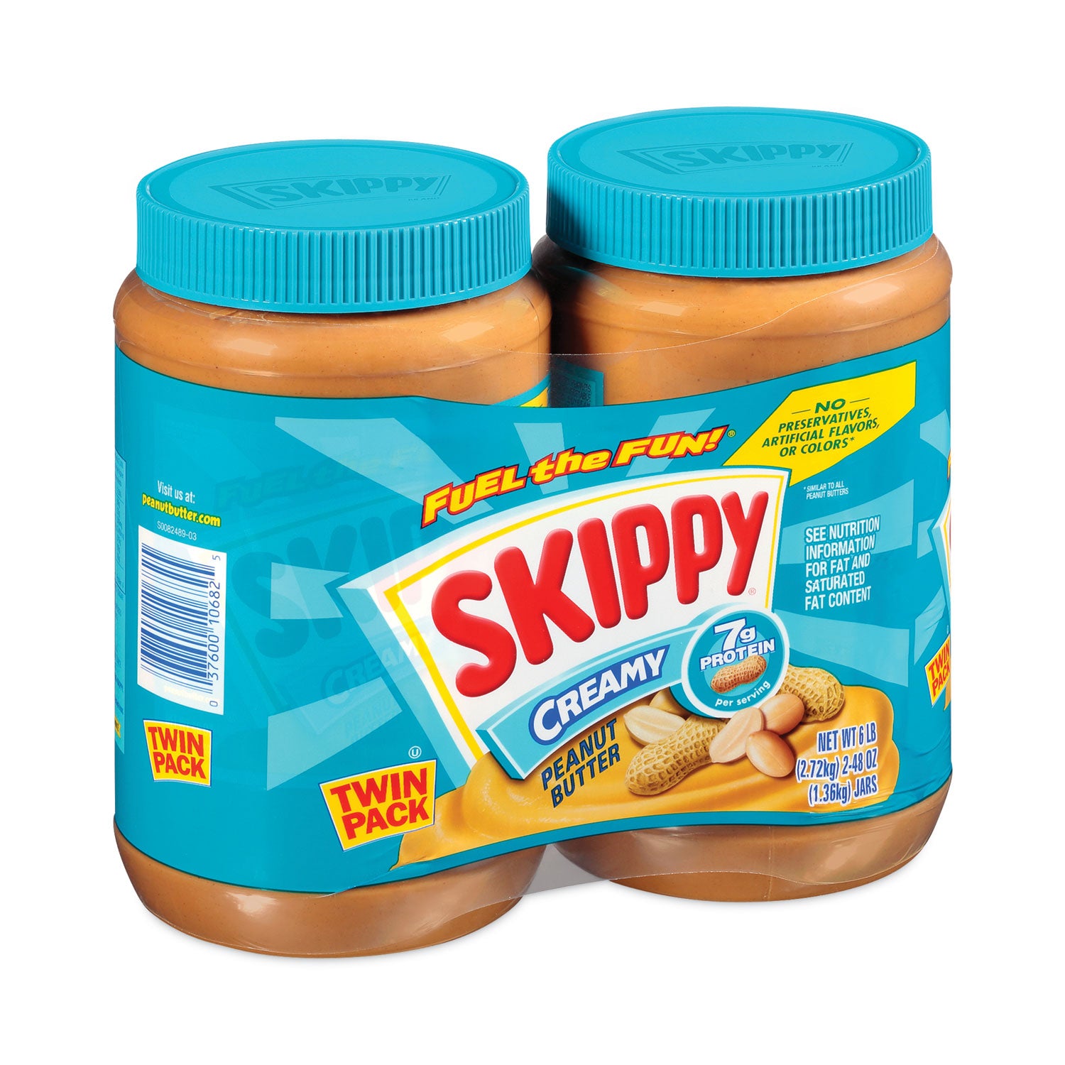 SKIPPY® Creamy Peanut Butter, 48 oz Jar, 2/Pack