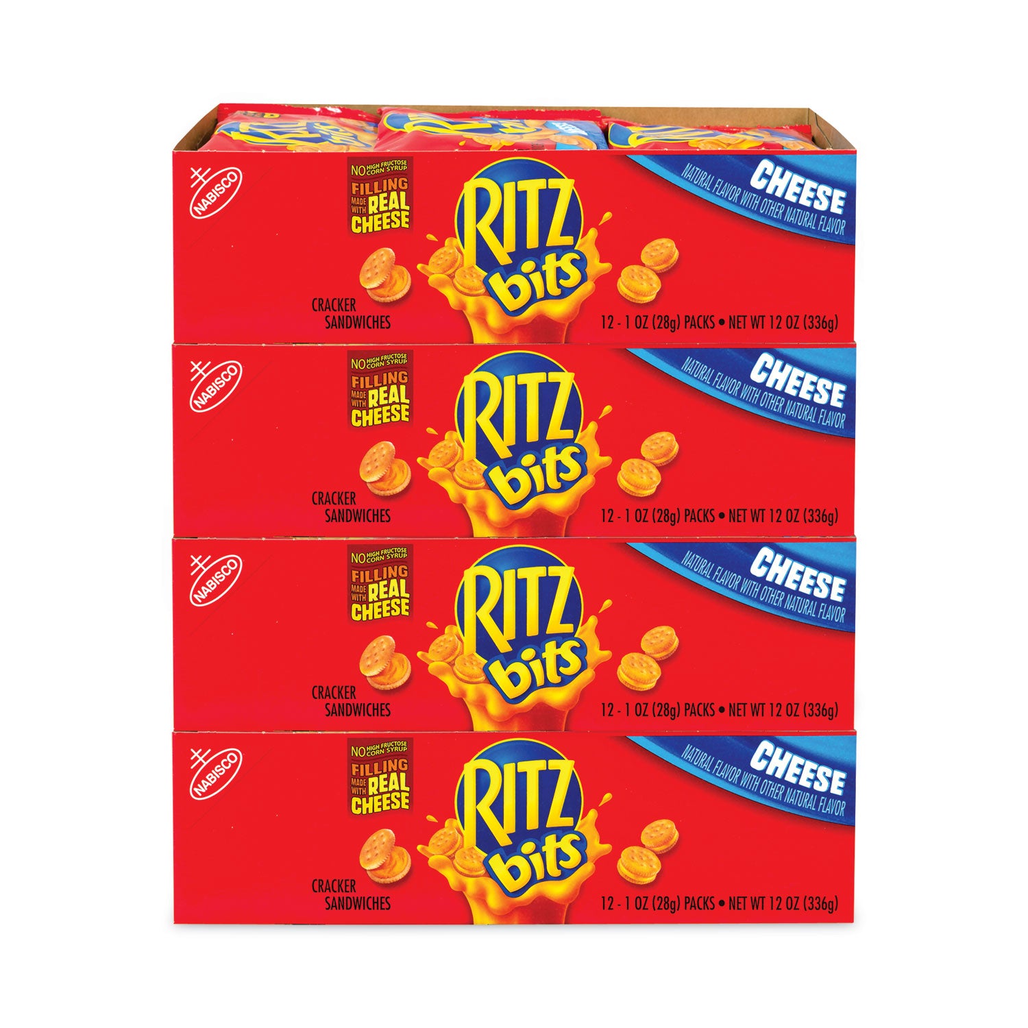 Nabisco® Ritz Bits Cheese Sandwich Crackers, 1 oz Pouch, 48 Pouches/Carton