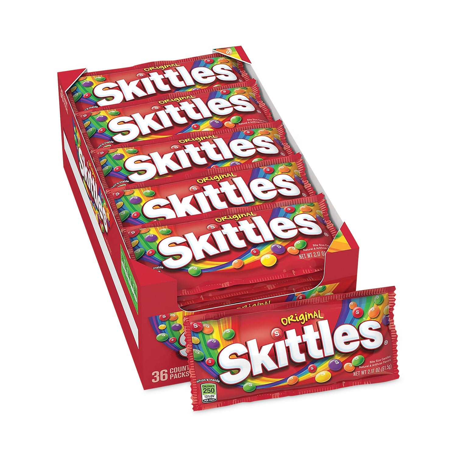 Skittles® Chewy Candy, Original, 2.17 oz Bag, 36 Bags/Carton