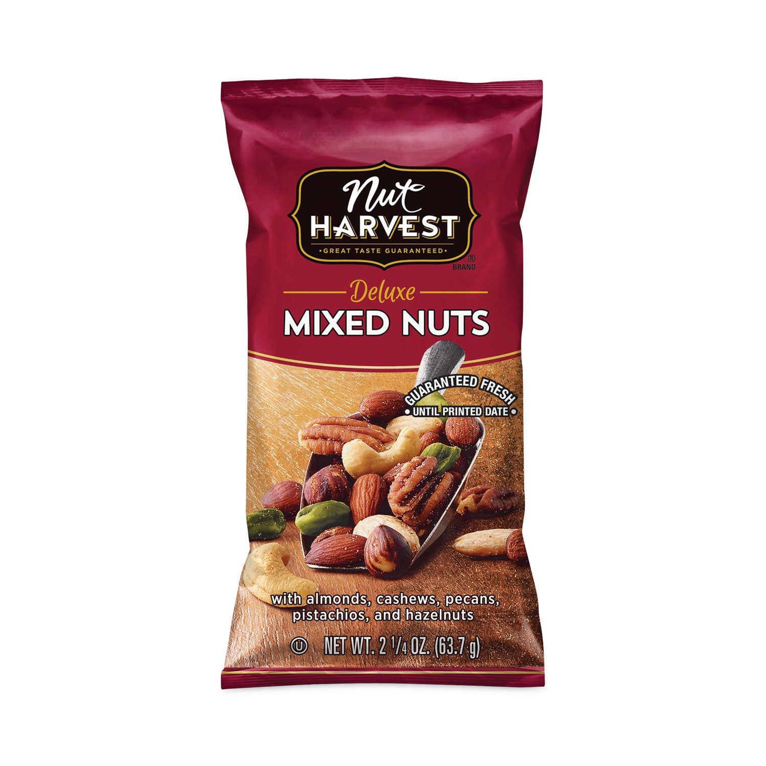 Deluxe Mixed Nuts, 2.25 oz Pouch, 8/Carton