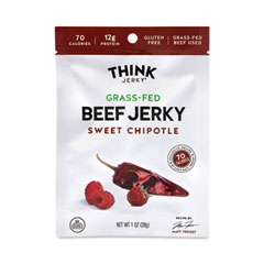 THINK JERKY, LLC Sweet Chipotle Beef Jerky, 1 oz Pouch, 12/Pack, Ships in 1-3 Business Days - Flipcost