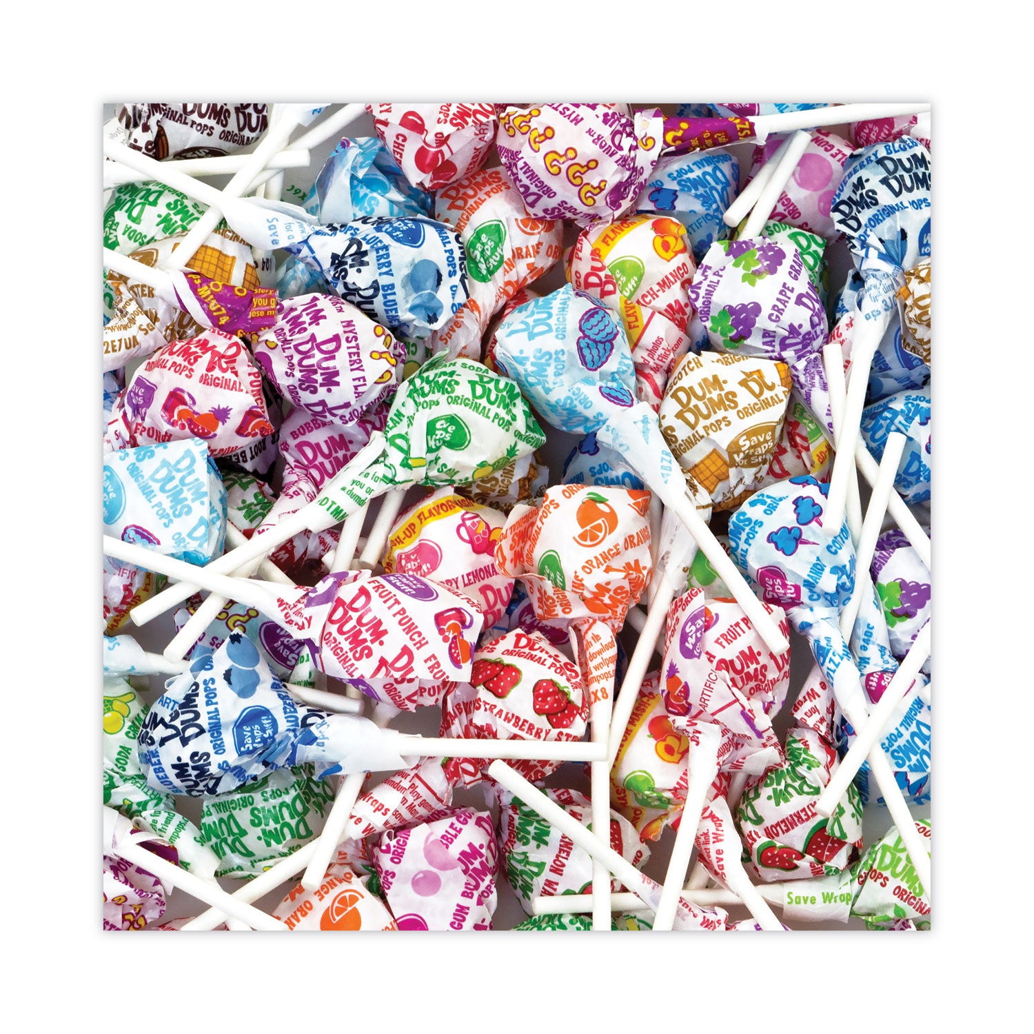 Spangler® Dum-Dum-Pops, Assorted Flavors, Individually Wrapped, Bulk 30 lb Carton