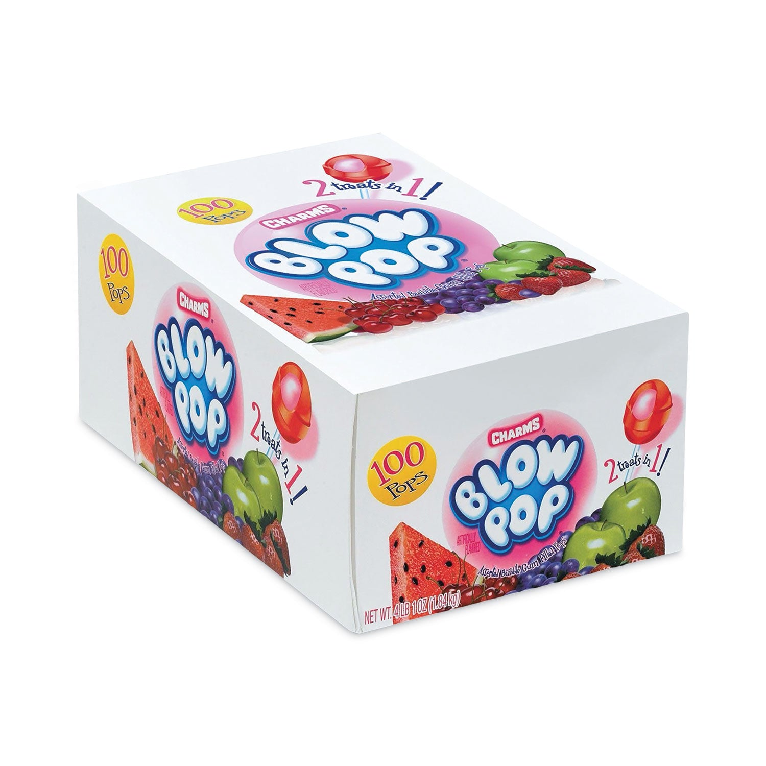 Charms® Blow Pops, Assorted Flavors, 0.64 oz, 100/Carton