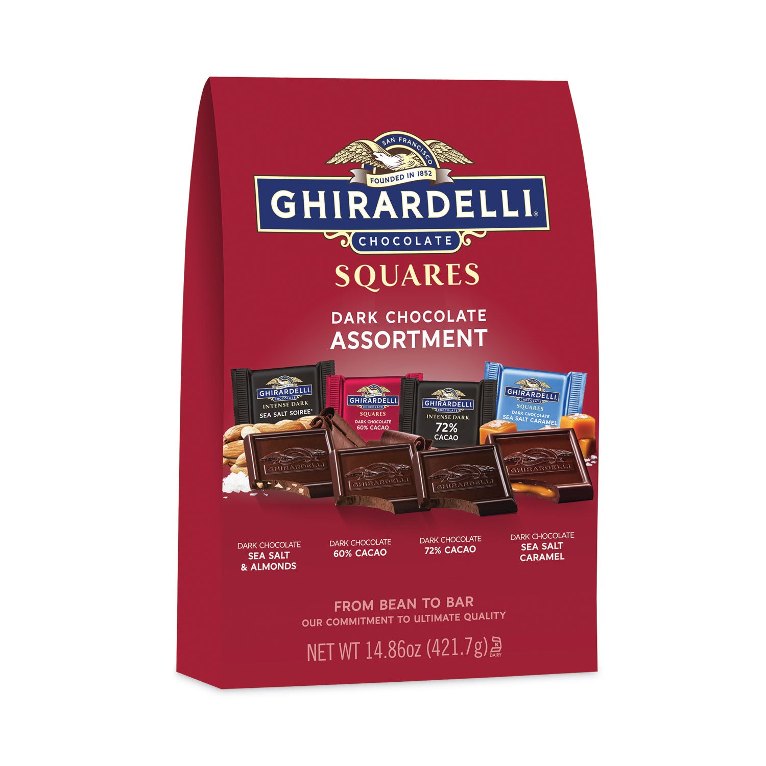 Squares Premium Dark Chocolate Assortment, 14.86 oz Bag