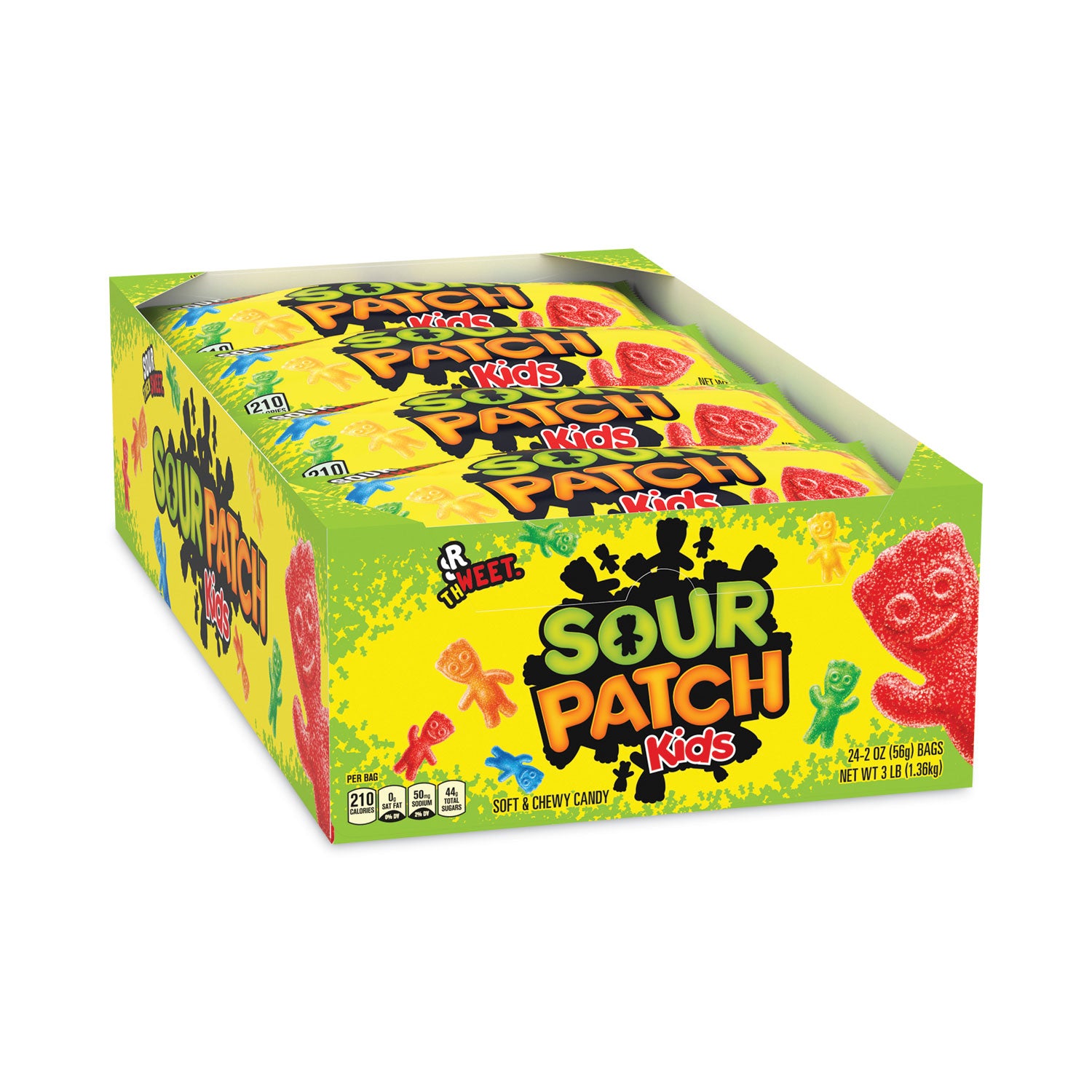 Sour Patch Kids® Chewy Candy, Assorted, 2 oz Bags, 24/Pack