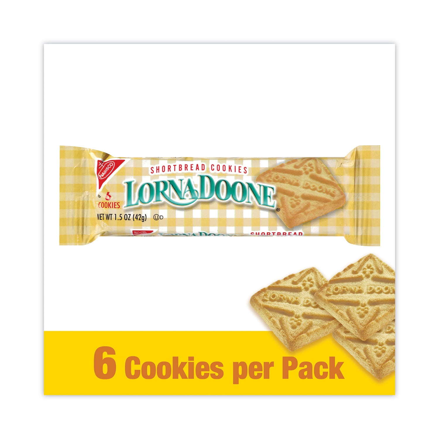 Nabisco® Lorna Doone Shortbread Cookies, 1.5 oz Packet, 30 Packets/Carton