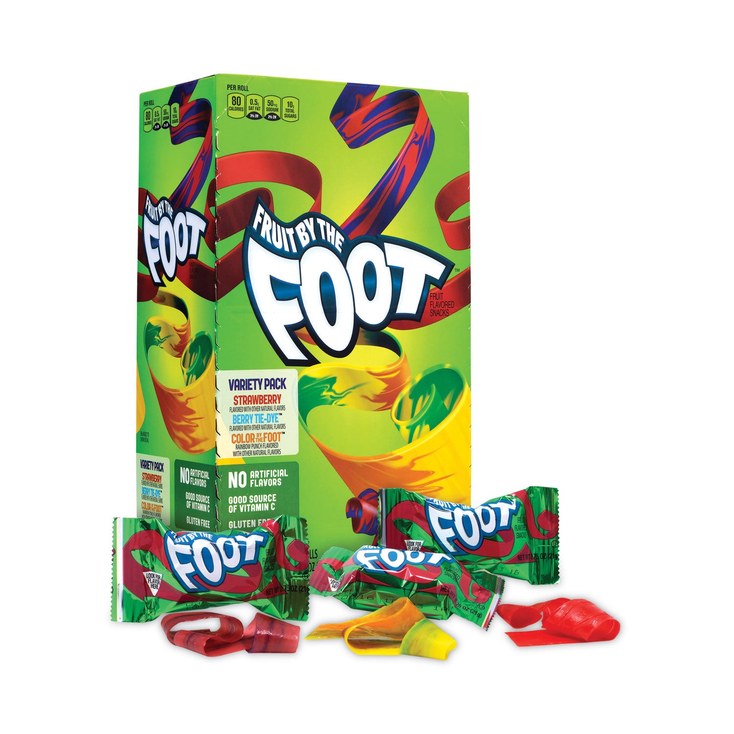 Fruit By The Foot Variety Pack, Assorted Flavors, 0.75 oz, 36 Pouches/Carton