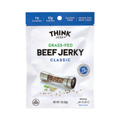 THINK JERKY, LLC Classic Beef Jerky, 1 oz Pouch, 12/Pack, Ships in 1-3 Business Days - Flipcost