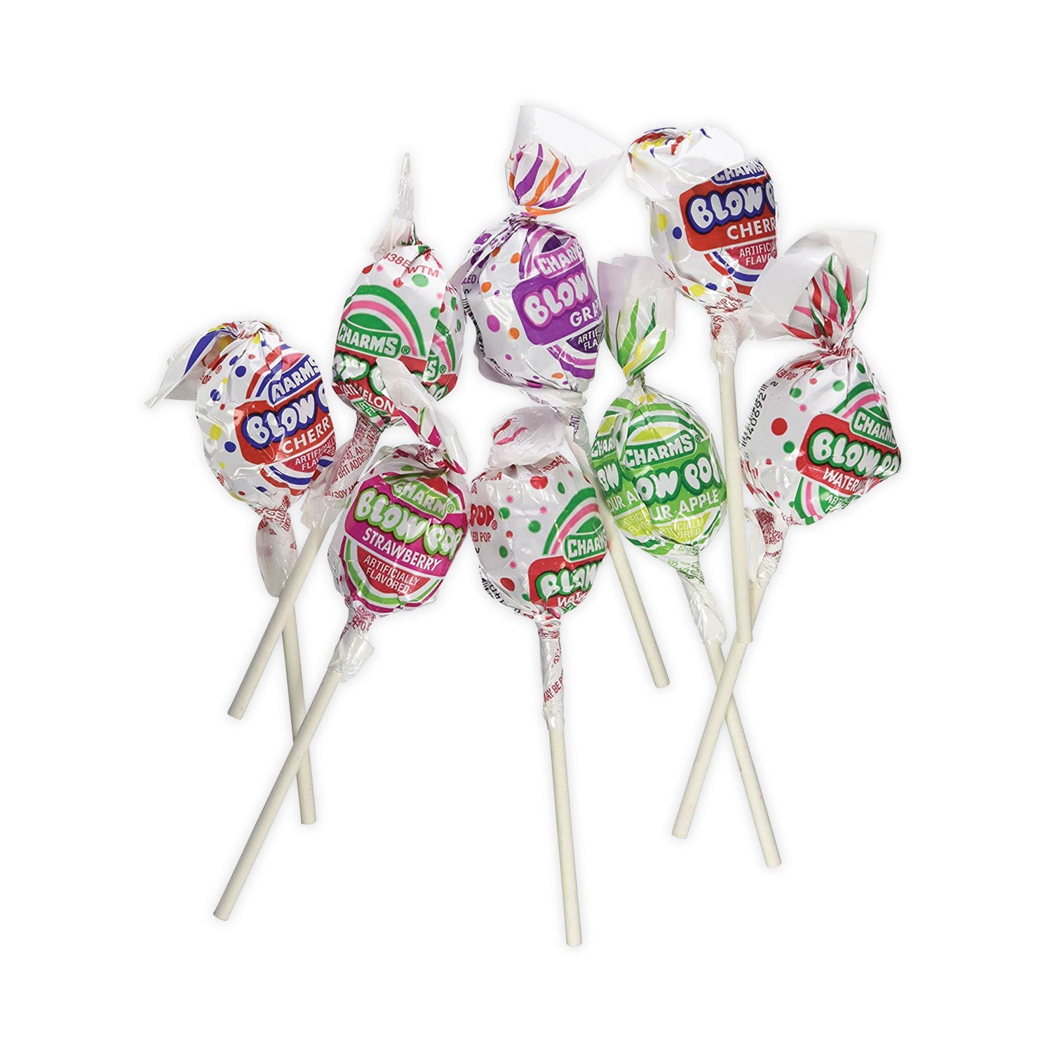 Blow Pops, Assorted Flavors, 0.64 oz, 100/Carton