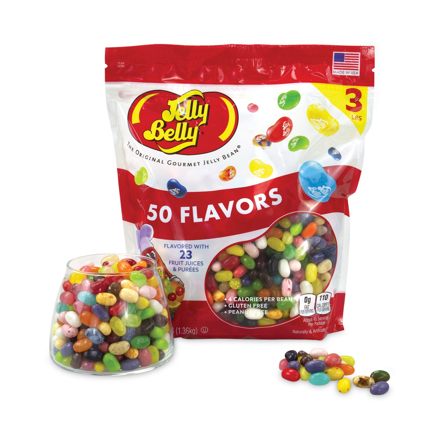 50 Flavors Jelly Beans Assortment, 3 lb Standup Bag