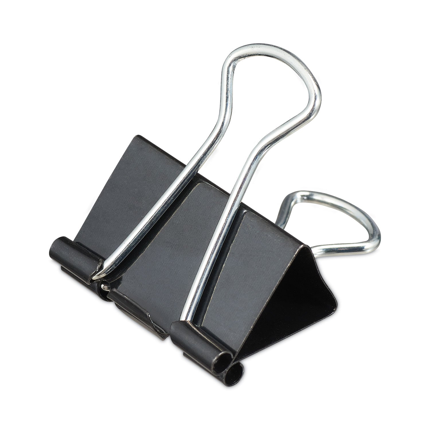 Universal® Binder Clips, Medium, Black/Silver, 12/Box