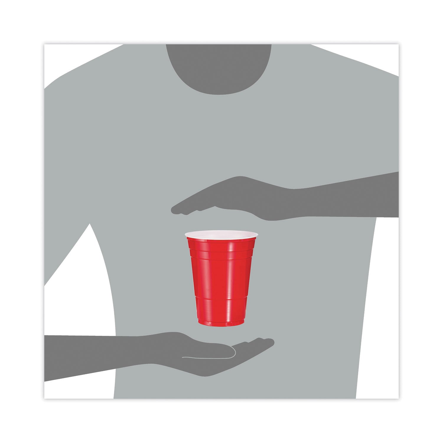 Dart® SOLO Party Plastic Cold Drink Cups, 16 oz, Red, 50/Bag, 20 Bags/Carton