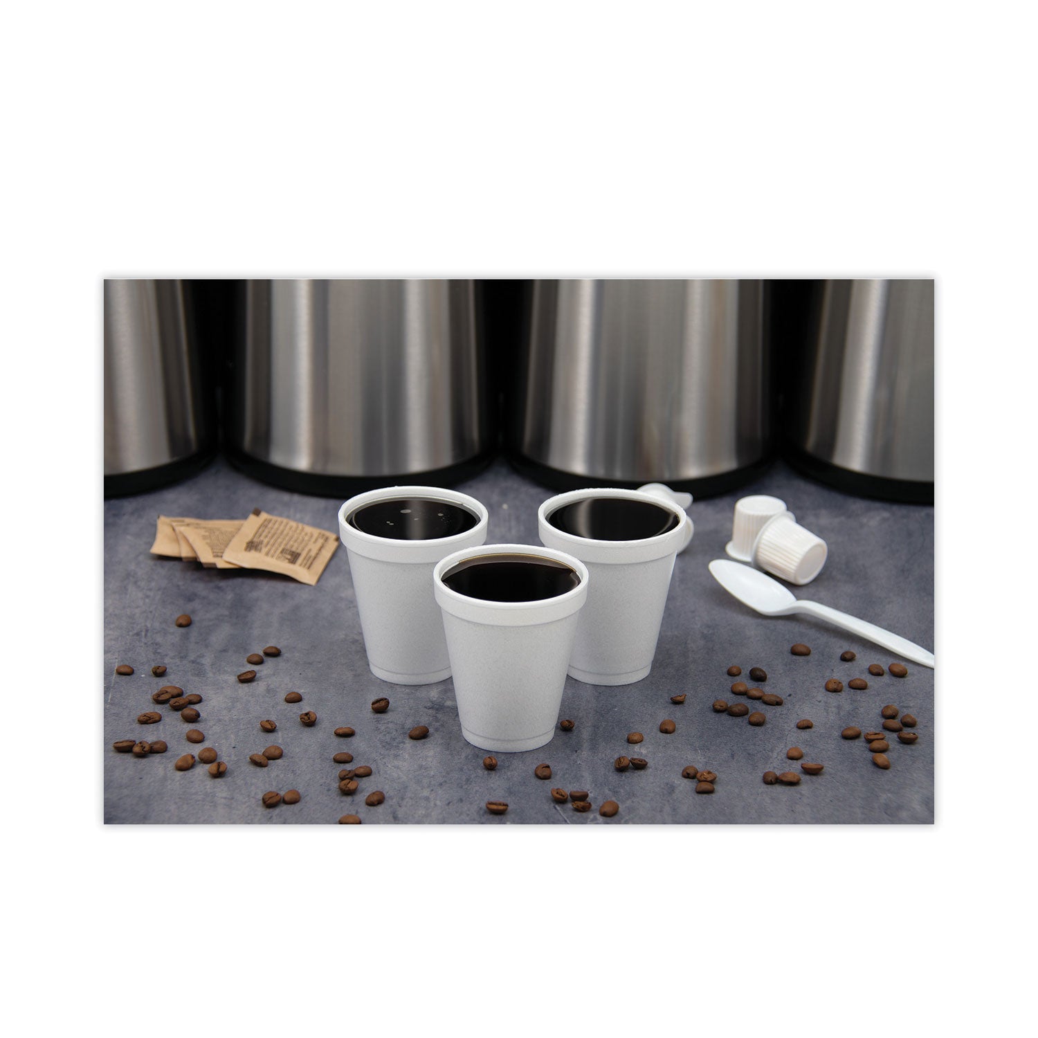 Dart® Foam Drink Cups, 6 oz, White, 25/Bag, 40 Bags/Carton