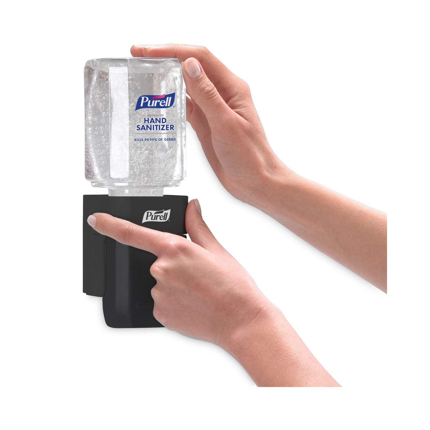 PURELL® ES1 Hand Sanitizer Dispenser Starter Kit, 450 mL, 3.12 x 5.88 x 5.81, Graphite, 6/Carton