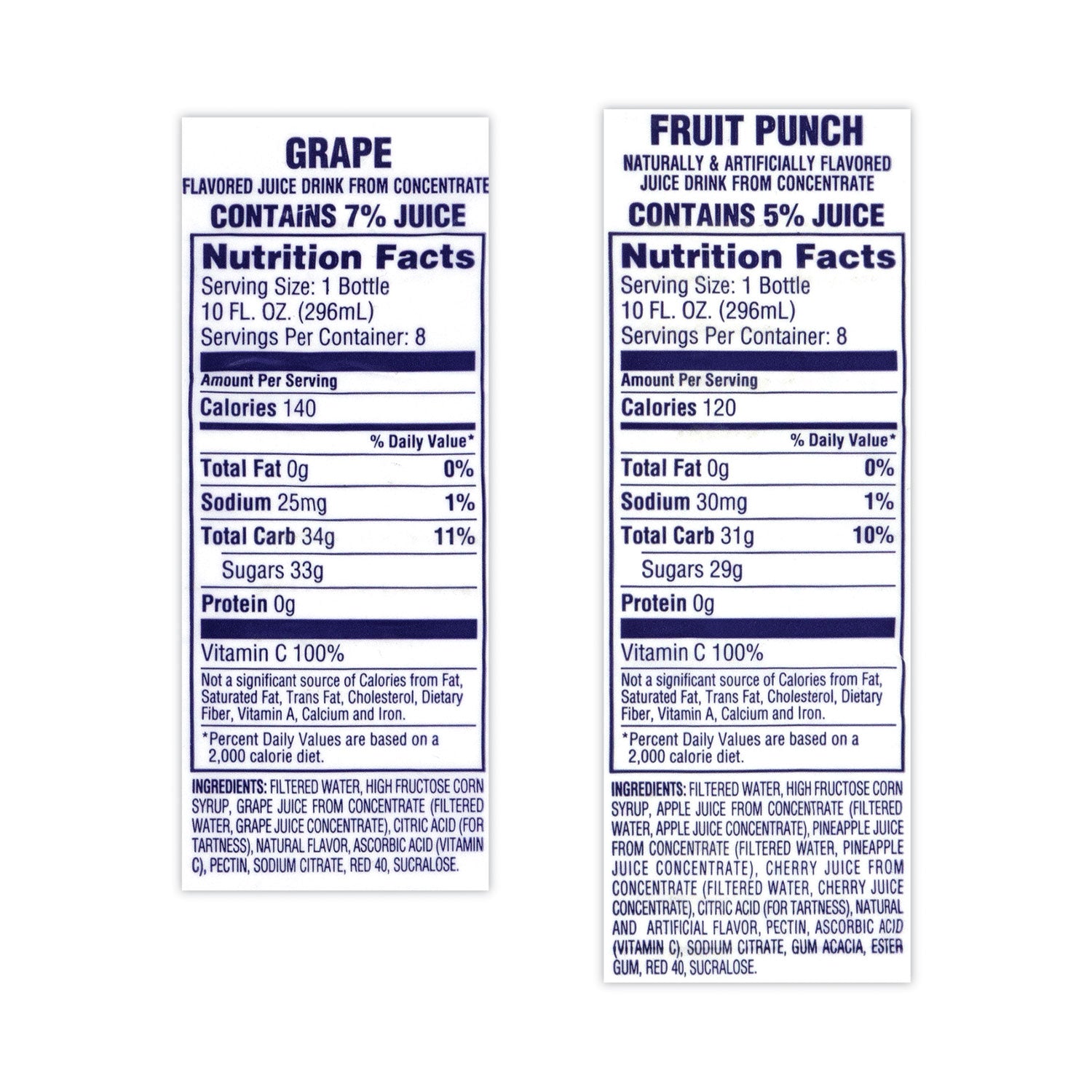 Welch's® Fruit Juice Variety Pack, Fruit Punch, Grape, and Orange Pineapple, 10 oz Bottles, 24/Carton