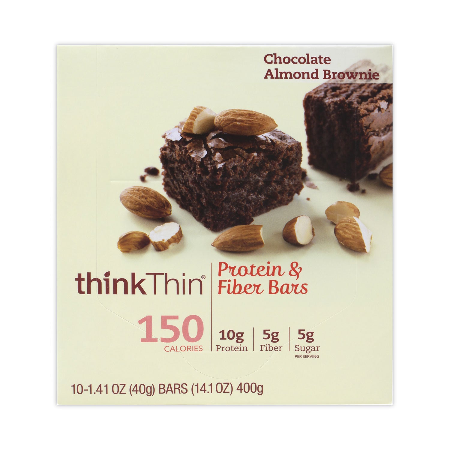 High Protein Bars, Almond Brownie, 1.41 oz Bar, 10 Bars/Carton