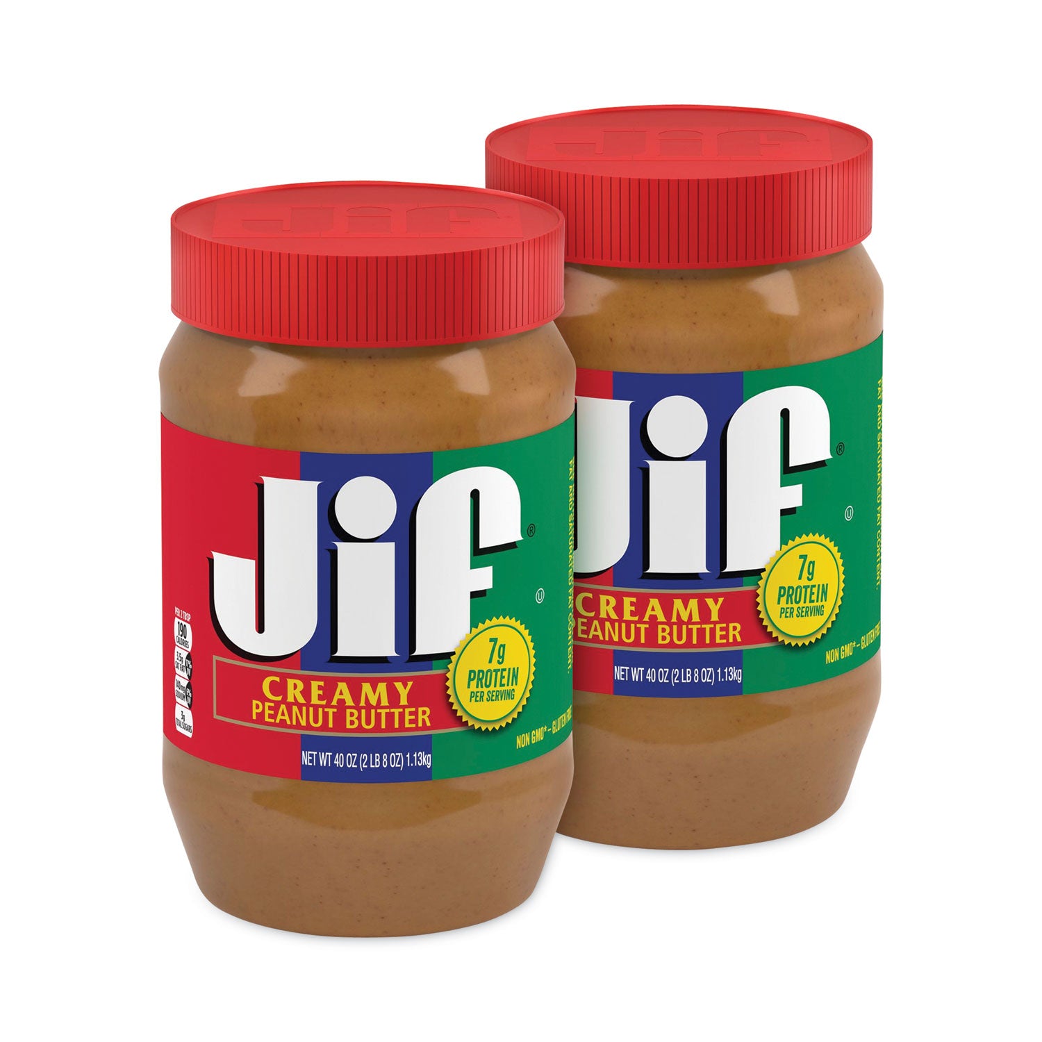 Jif® Creamy Peanut Butter, 40 oz Jar, 2/Pack