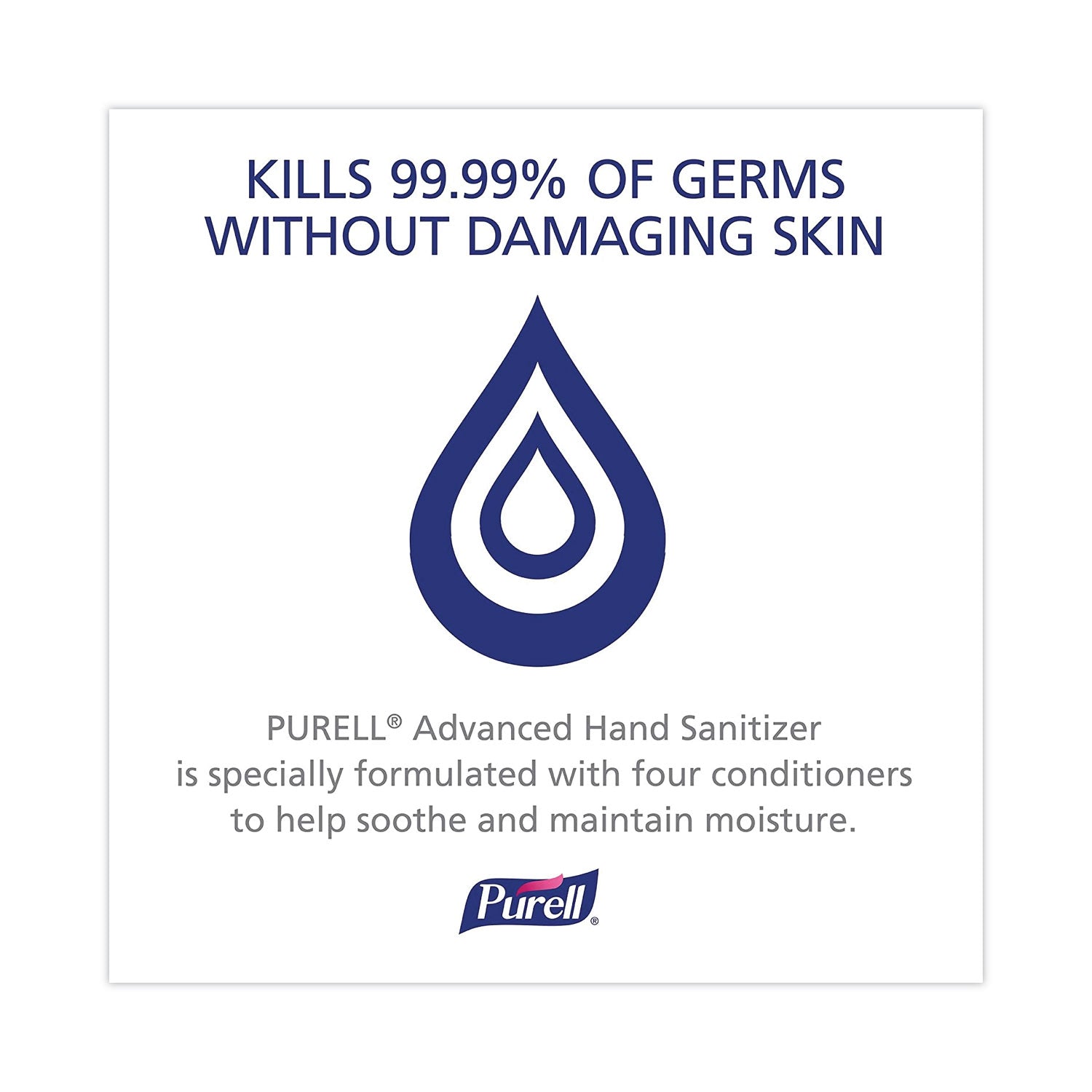 PURELL® Advanced Hand Sanitizer Single Use, Gel, 1.2 mL, Packet, Fragrance-Free, 2,000/Carton