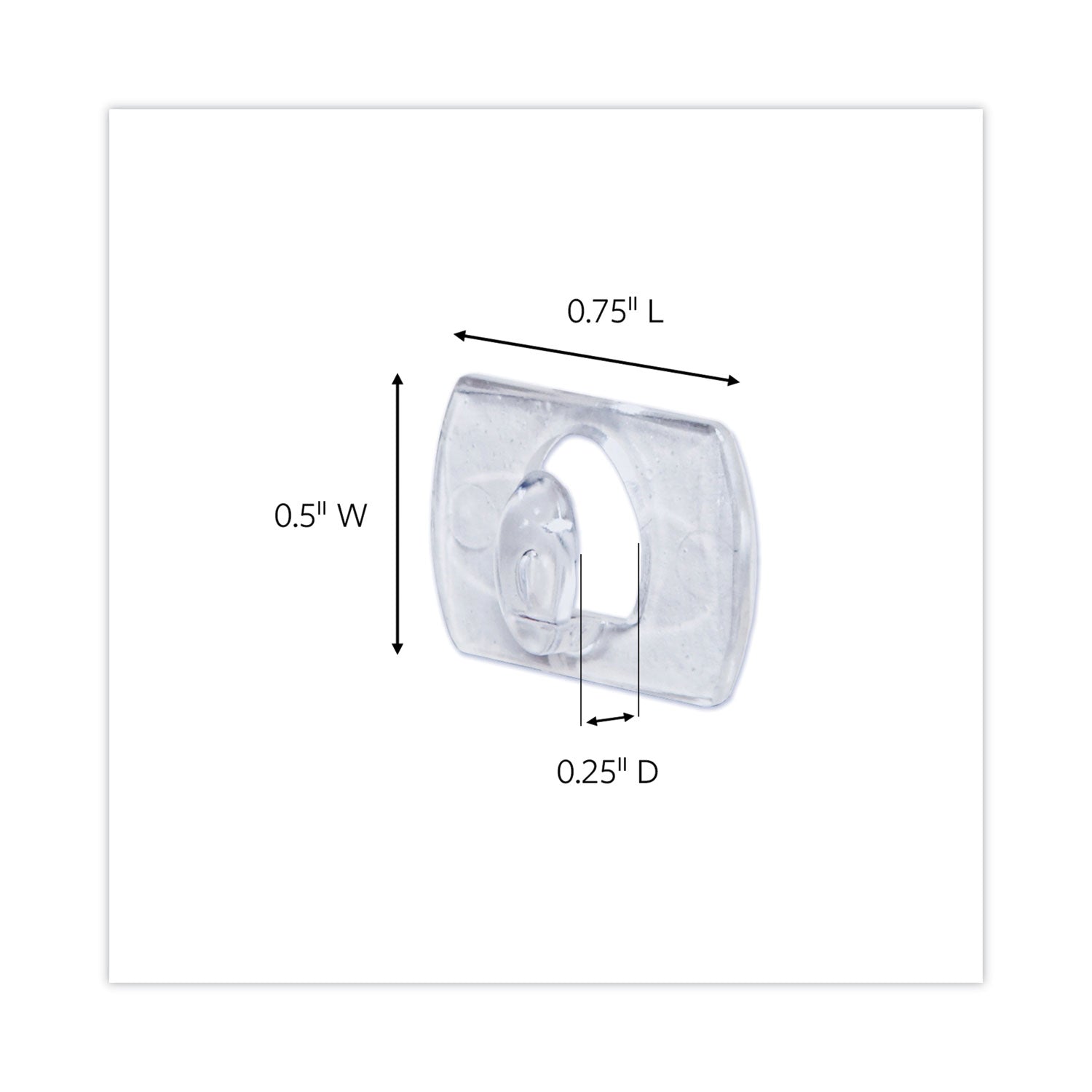 Command™ Clear Hooks and Strips, Decorating Clips, Plastic, 0.15 lb Capacity, 40 Clips and 48 Strips/Pack