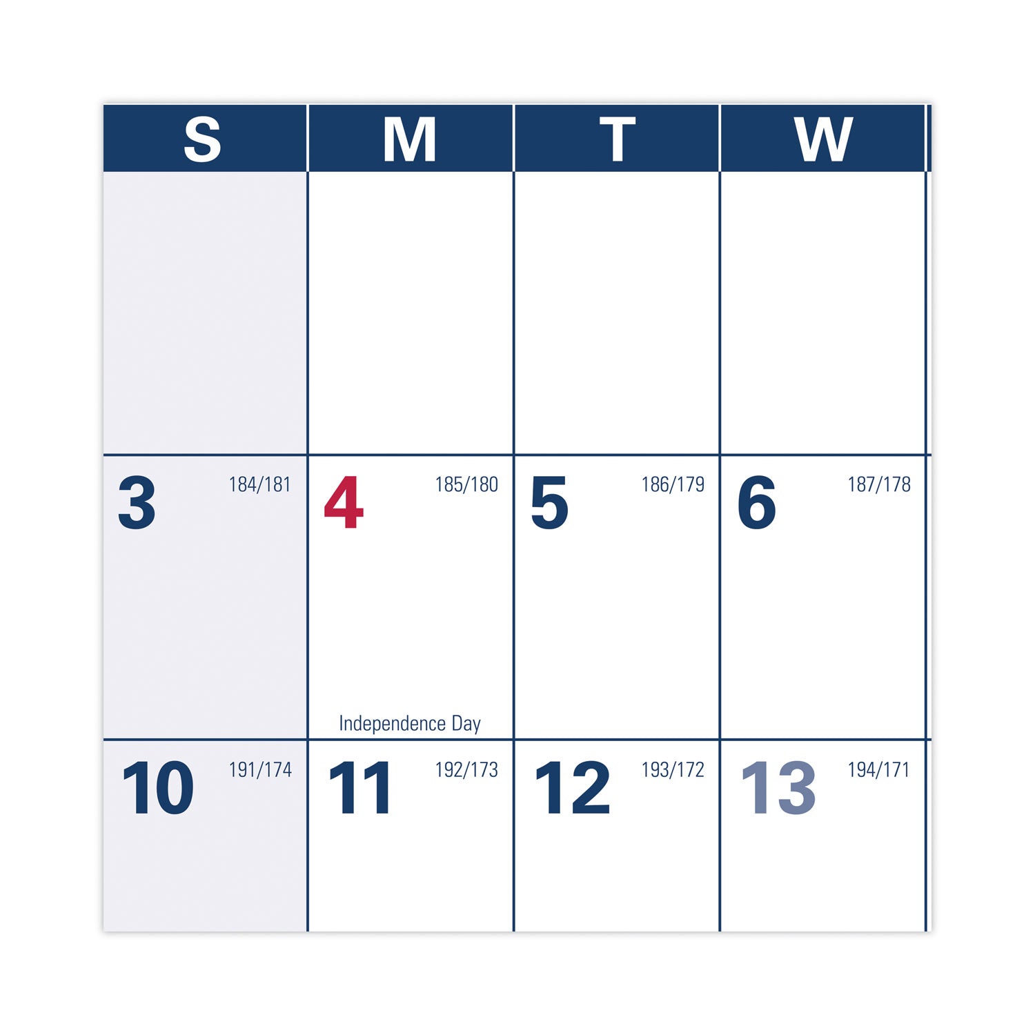 AT-A-GLANCE® Academic Erasable Reversible Extra Large Wall Calendar, 48 x 32, White/Blue/Red, 12 Month (July to June): 2024 to 2025