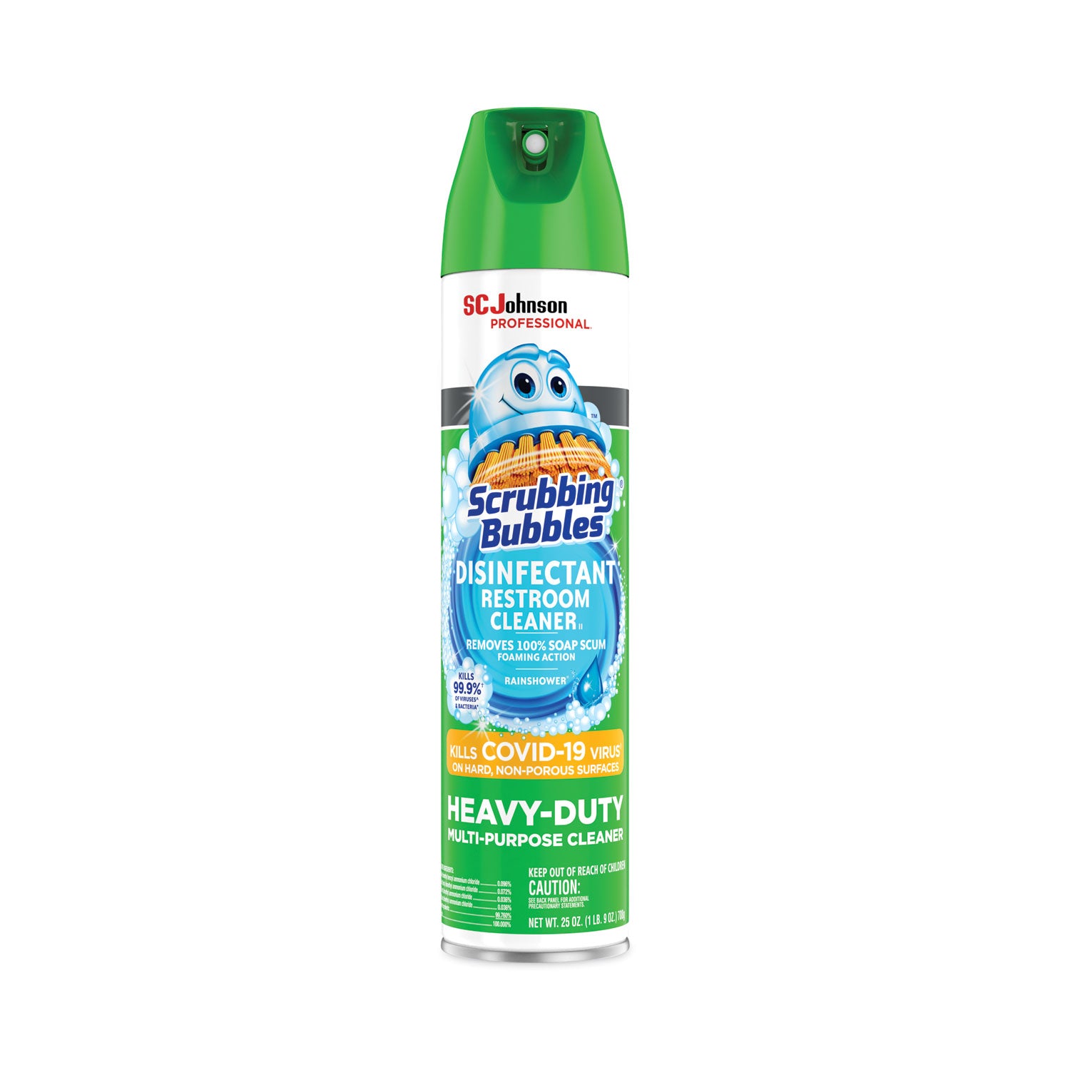 Disinfectant Restroom Cleaner II, Rain Shower Scent, 25 oz Aerosol Spray