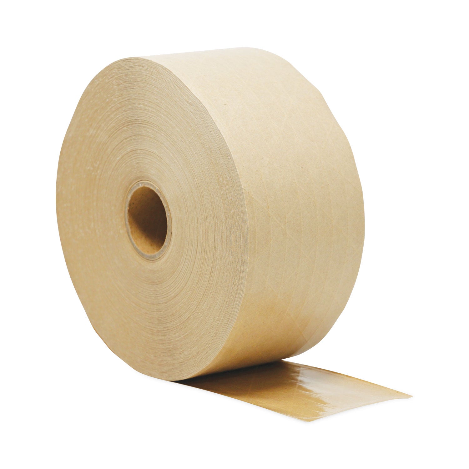 General Supply Glass-Fiber Reinforced Gummed Kraft Sealing Tape, 3" Core, 3" x 450 ft, Brown, 10/Carton