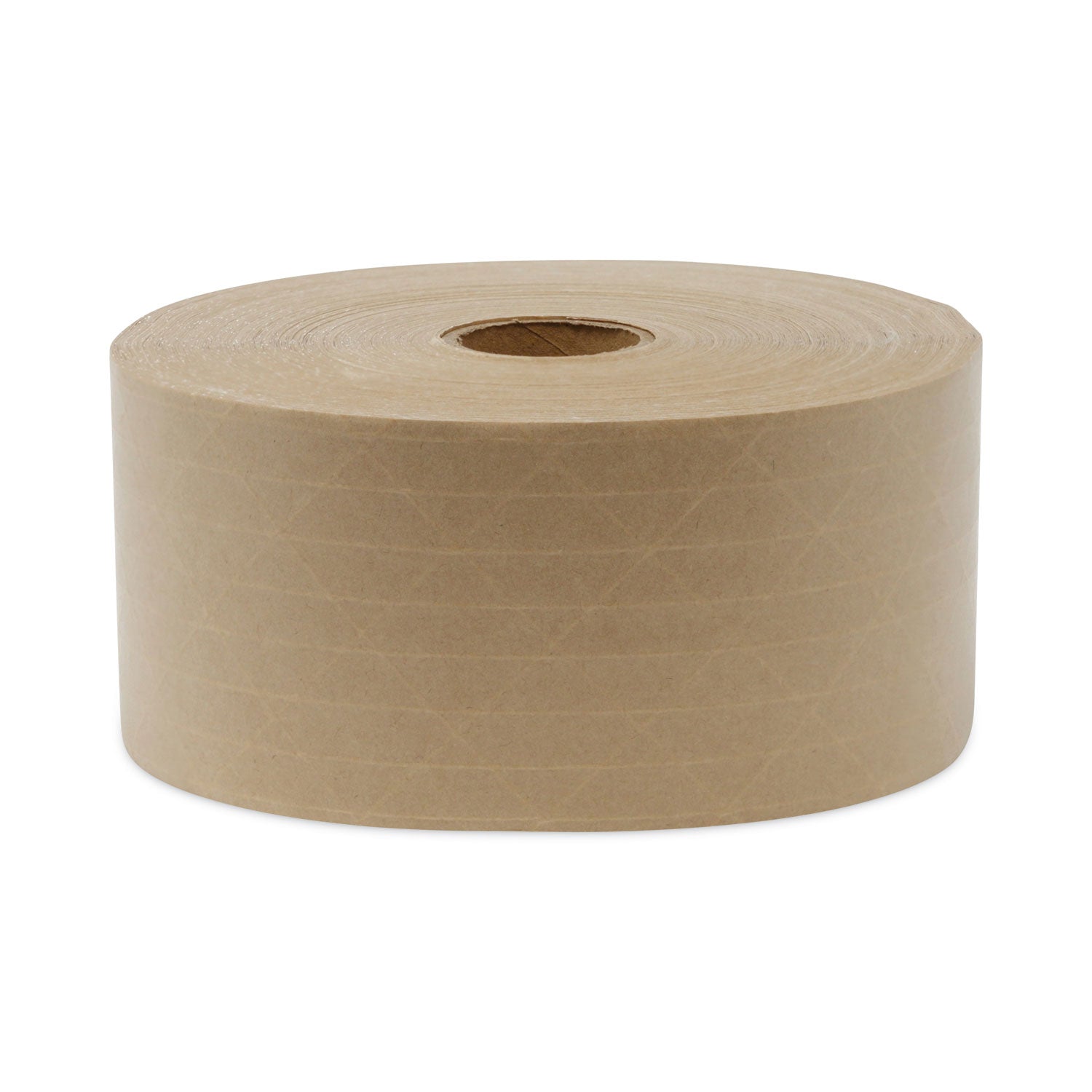 General Supply Glass-Fiber Reinforced Gummed Kraft Sealing Tape, 3" Core, 3" x 450 ft, Brown, 10/Carton