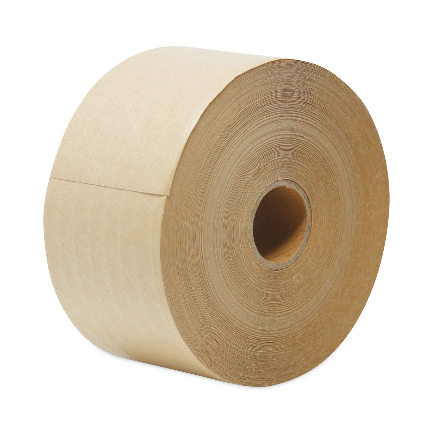 Glass-Fiber Reinforced Gummed Kraft Sealing Tape, 3" Core, 3" x 375 ft, Brown, 8/Carton