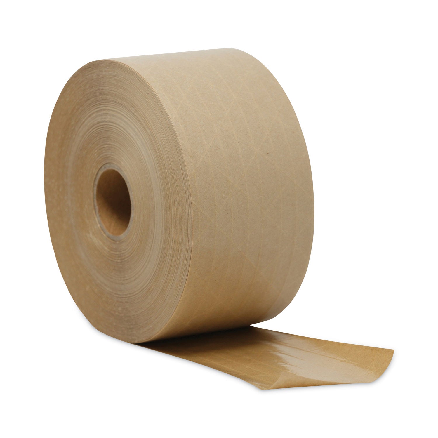 General Supply Glass-Fiber Reinforced Gummed Kraft Sealing Tape, 3" Core, 3" x 375 ft, Brown, 8/Carton