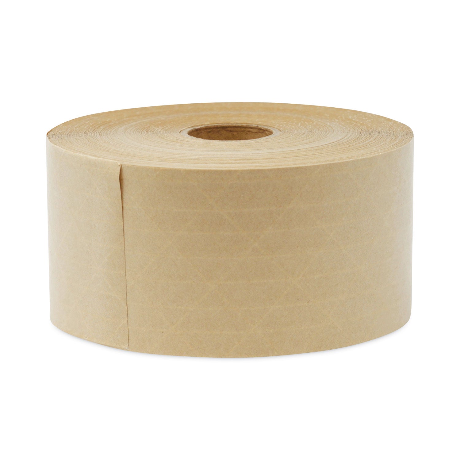 General Supply Glass-Fiber Reinforced Gummed Kraft Sealing Tape, 3" Core, 3" x 375 ft, Brown, 8/Carton