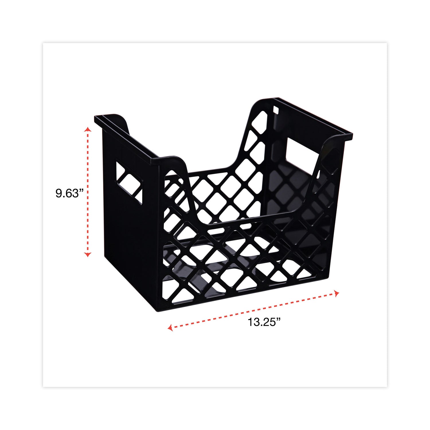 Universal® Recycled Extra Capacity Desktop File Holder, Letter Size, 8.5" Long, Black