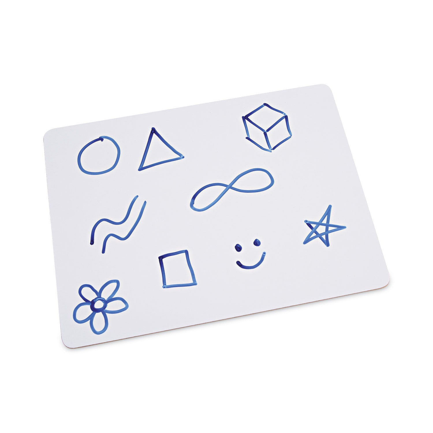 Universal® Lap/Learning Dry-Erase Board, Unruled, 11.75 x 8.75, White Surface, 6/Pack