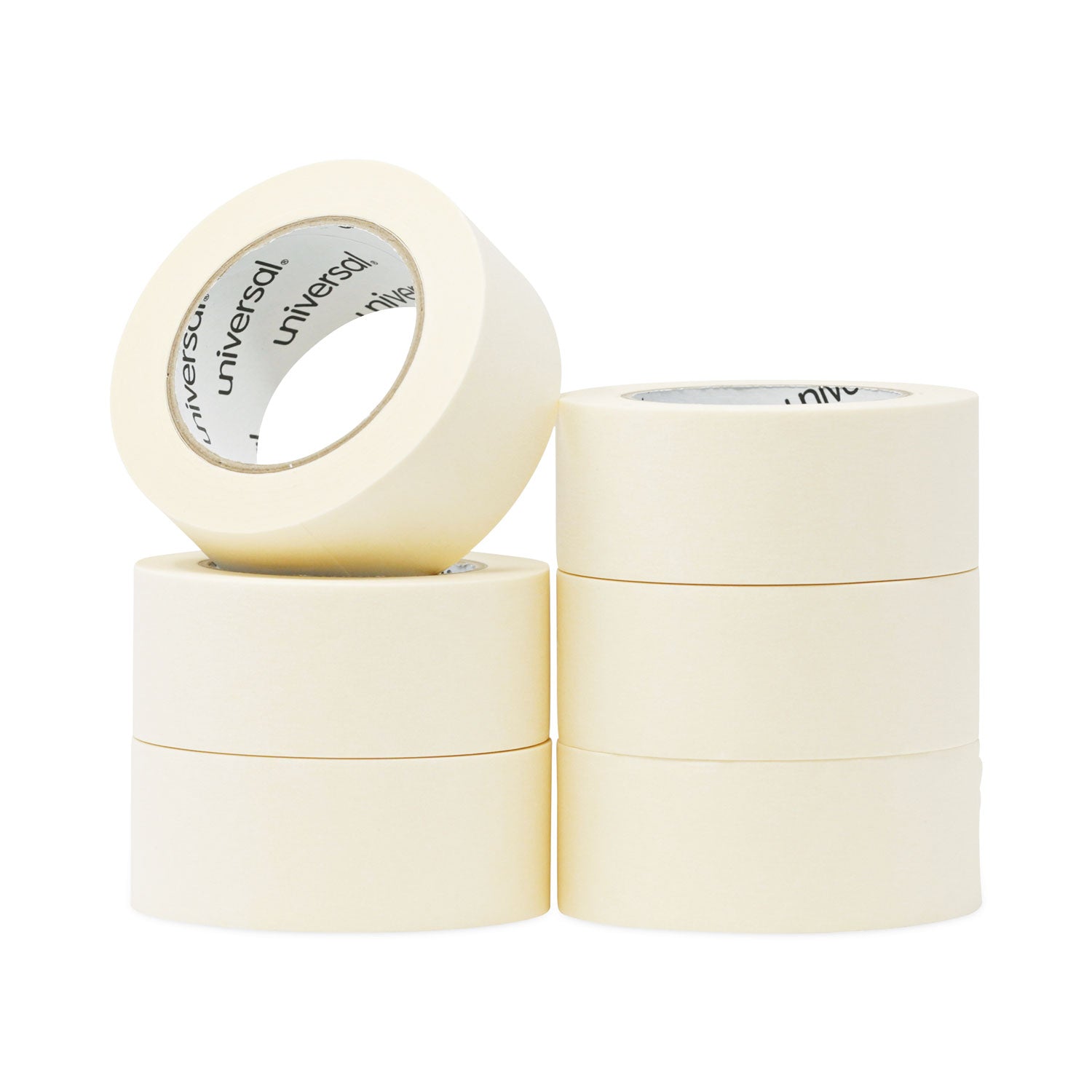 Universal® General-Purpose Masking Tape, 3" Core, 48 mm x 54.8 m, Beige, 24/Carton