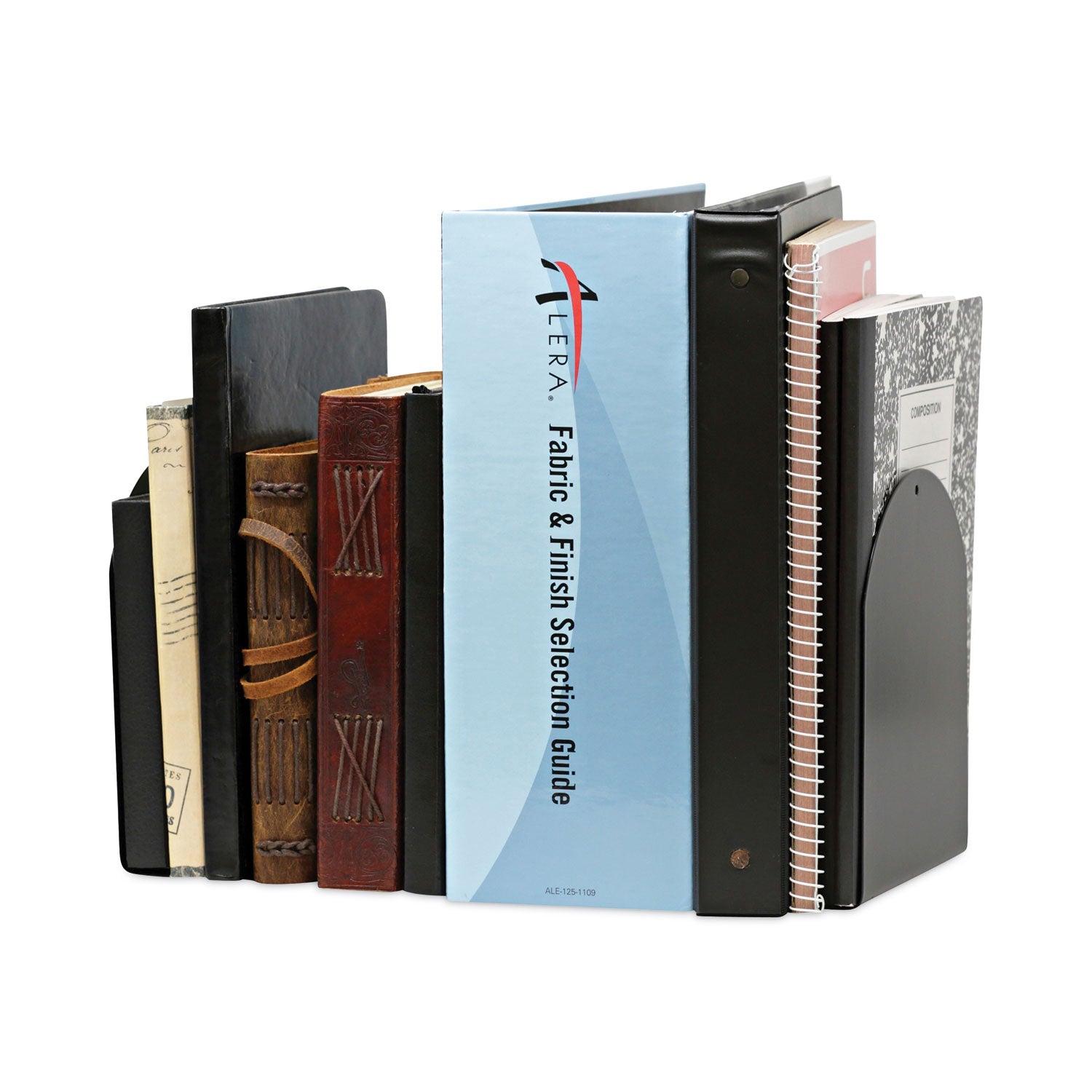 Universal® Magnetic Bookends, 6 x 5 x 7, Metal, Black, 1 Pair