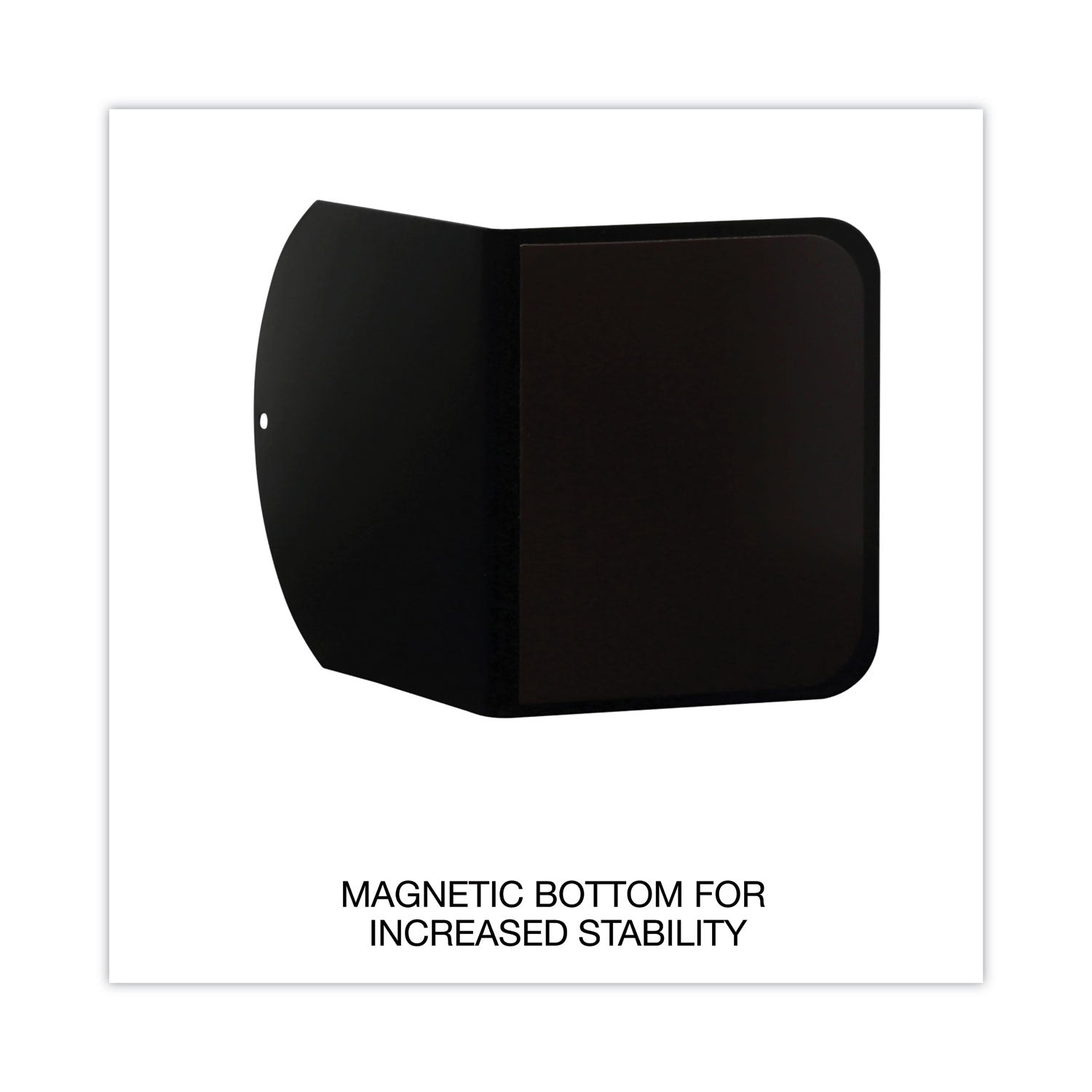 Universal® Magnetic Bookends, 6 x 5 x 7, Metal, Black, 1 Pair