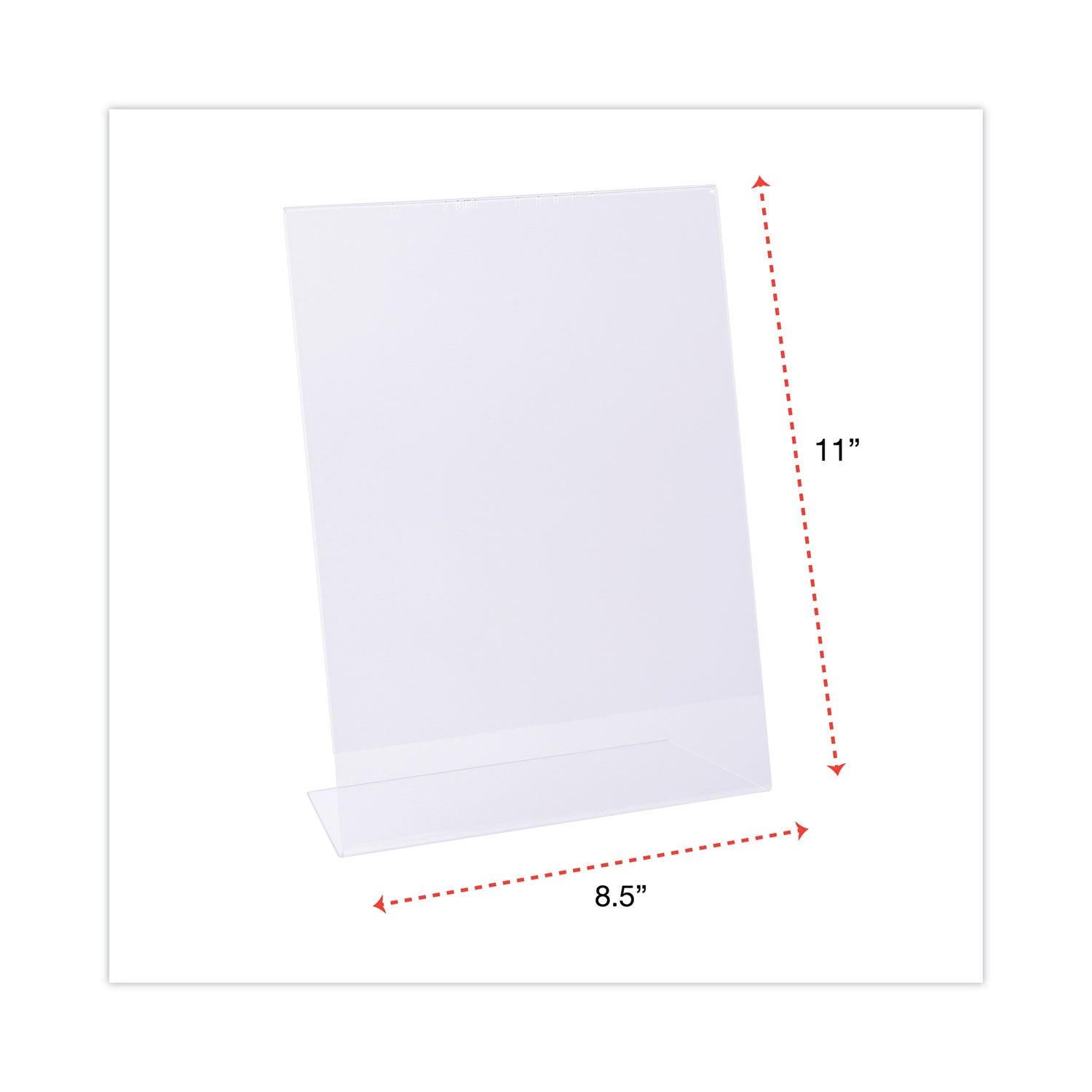 Universal® Clear L-Style Freestanding Frame, 8.5 x 11 Insert, 3/Pack