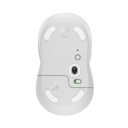 Logitech® Signature M650 for Business Wireless Mouse, Large, 2.4 GHz Frequency, 33 ft Wireless Range, Right Hand Use, Off White