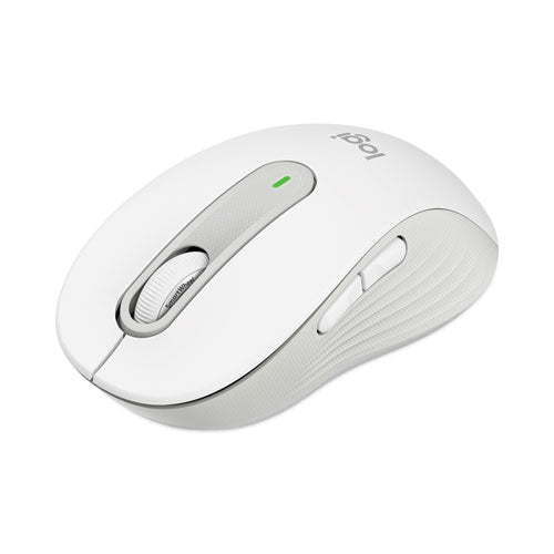 Logitech® Signature M650 for Business Wireless Mouse, Large, 2.4 GHz Frequency, 33 ft Wireless Range, Right Hand Use, Off White