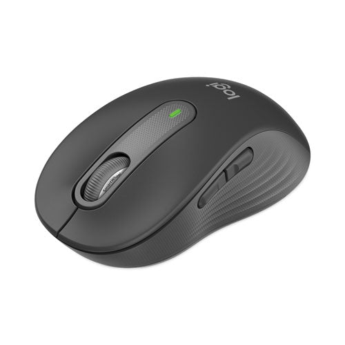 Logitech® Signature M650 for Business Wireless Mouse, Medium, 2.4 GHz Frequency, 33 ft Wireless Range, Right Hand Use, Graphite