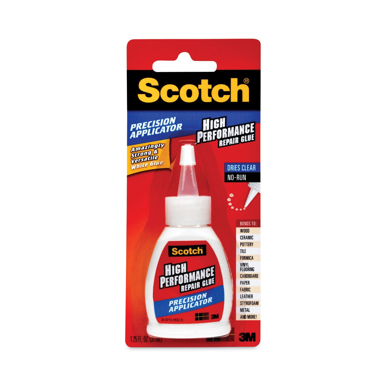 Scotch® Maximum Strength All-Purpose High-Performance Repair Glue, 1.25 oz, Dries Clear