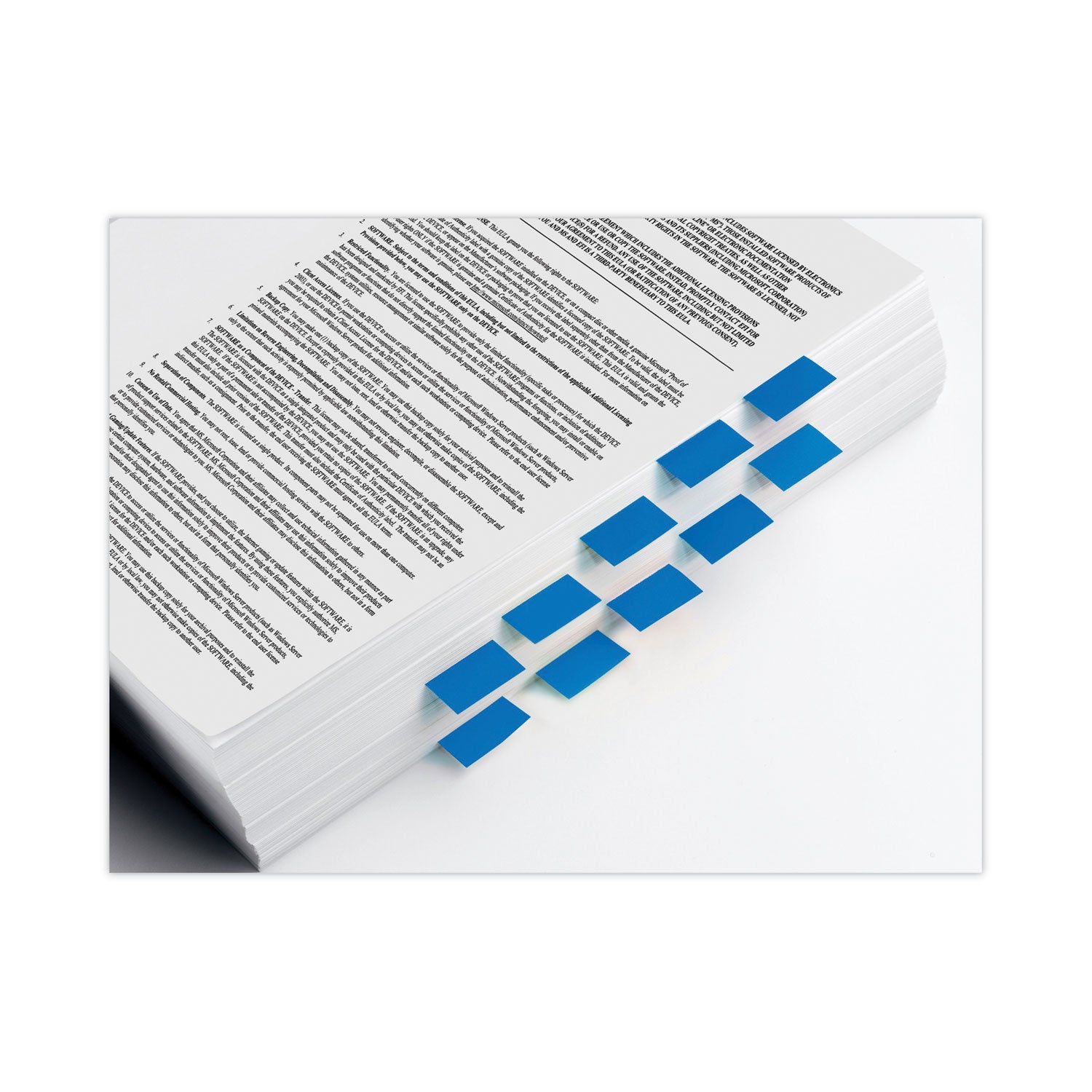 Post-it® Flags Page Flags in Desk Grip Dispenser, 1 x 1.75, Blue, 200/Dispenser