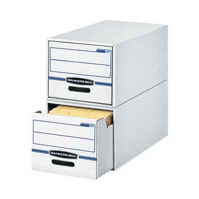 STOR/DRAWER Basic Space-Savings Storage Drawers, Legal Files, 16.75" x 19.5" x 11.5", White/Blue, 6/Carton Flipcost Flipcost