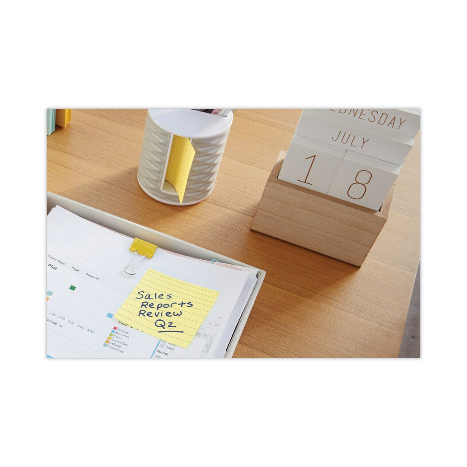 Post-it® Notes Original Pads in Canary Yellow, Note Ruled, 3" x 5", 100 Sheets/Pad, 12 Pads/Pack