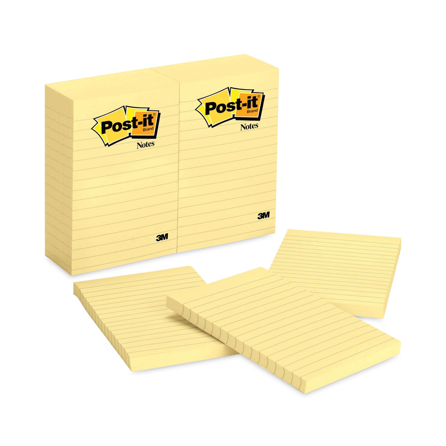 Original Pads in Canary Yellow, Note Ruled, 4" x 6", 100 Sheets/Pad, 12 Pads/Pack