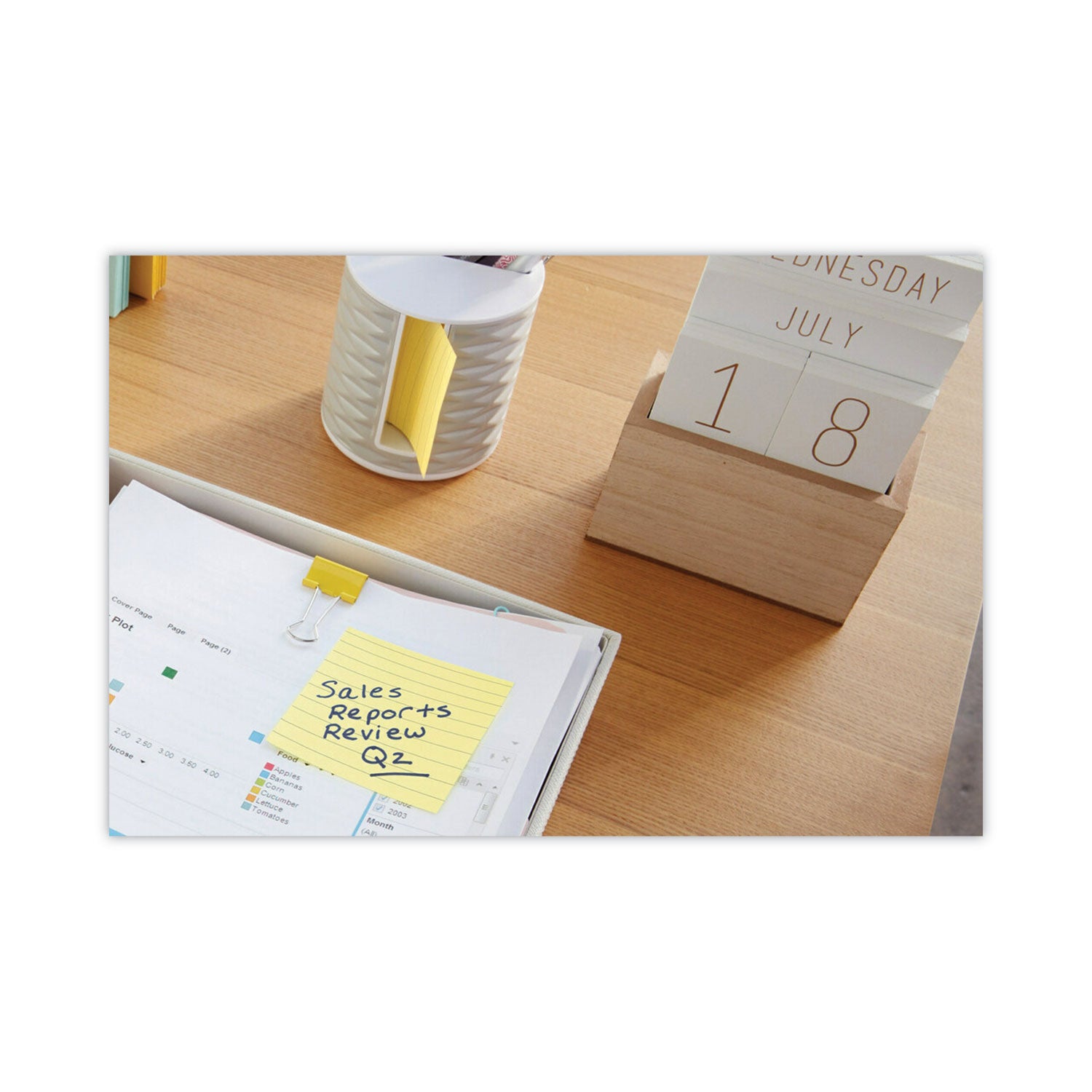 Post-it® Notes Original Pads in Canary Yellow, Note Ruled, 3" x 3", 100 Sheets/Pad, 6 Pads/Pack