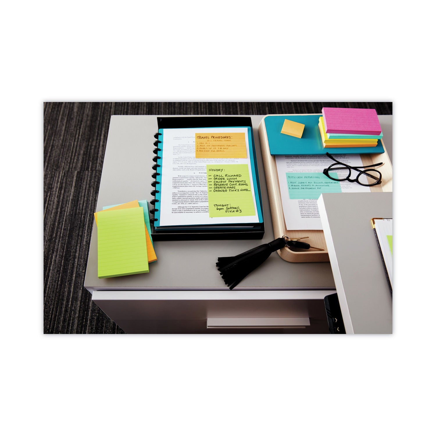 Post-it® Notes Original Pads in Poptimistic Collection Colors, 3" x 5", 100 Sheets/Pad, 5 Pads/Pack