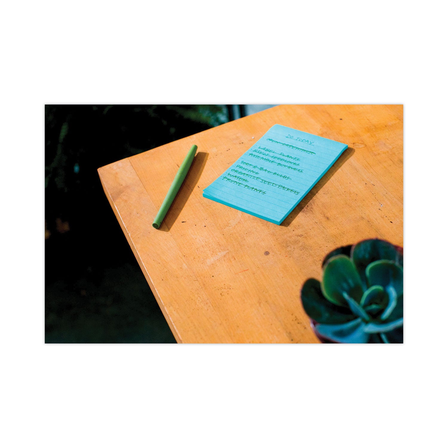 Post-it® Notes Original Pads in Beachside Cafe Collection Colors, Note Ruled, 4" x 6", 100 Sheets/Pad, 5 Pads/Pack