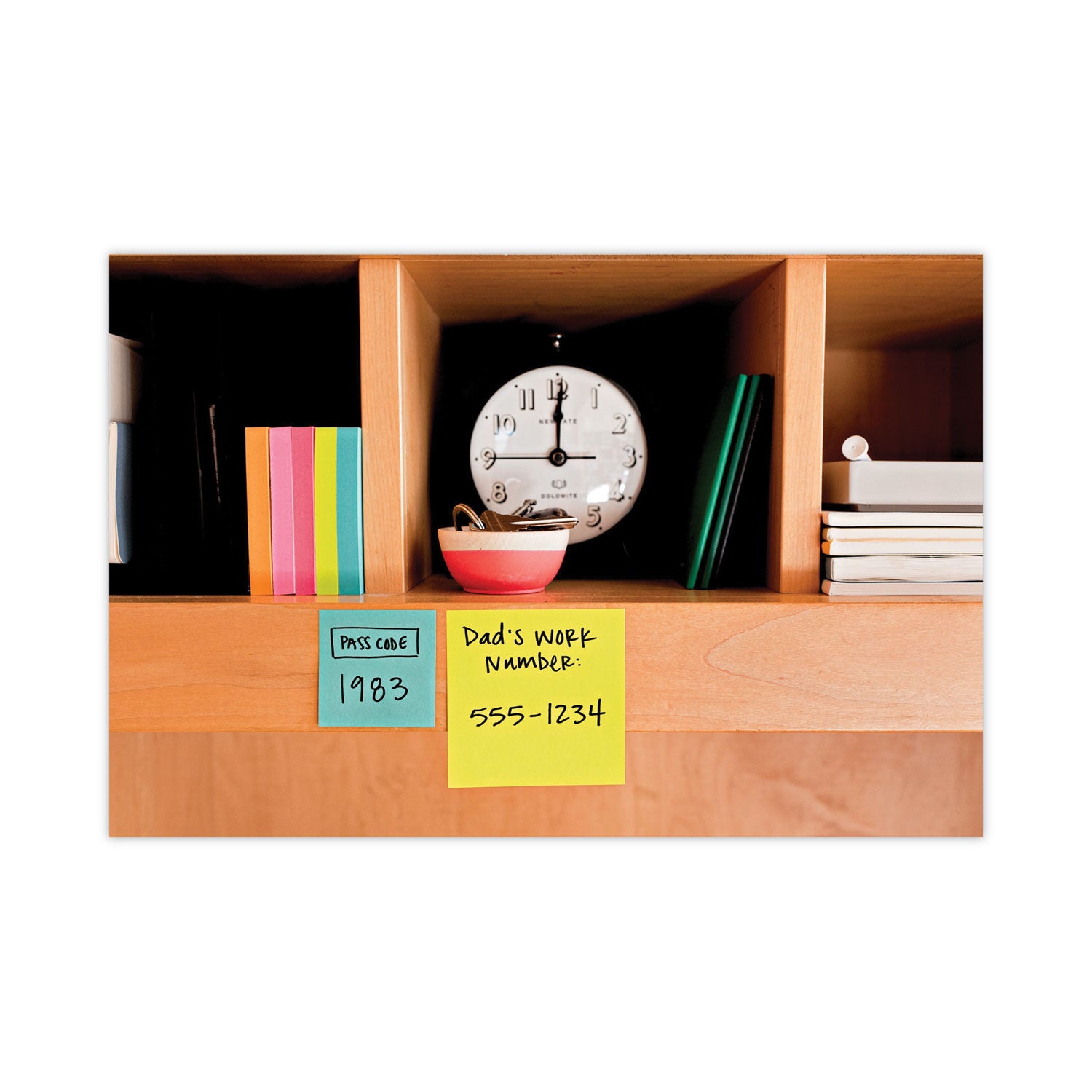 Post-it® Notes Mini Cubes, 1.88" x 1.88", Green Wave and Orange Wave Collections, 400 Sheets/Cube, 3 Cubes/Pack